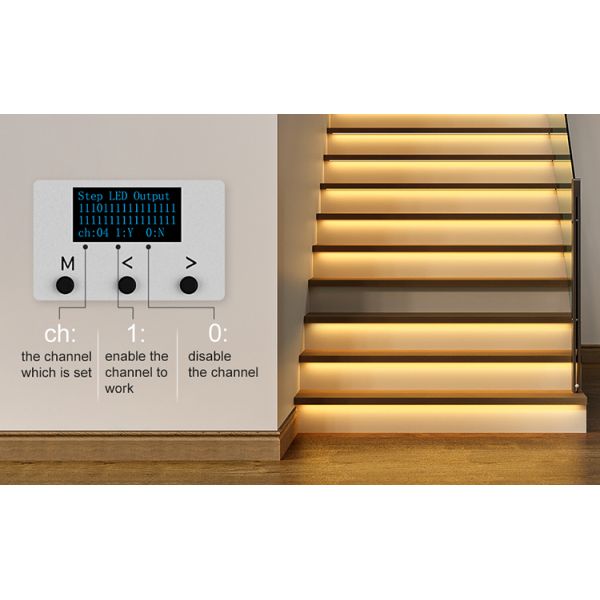 DC24V FCOB Staircase Motion Sensor Light PIR Single Color Indoor