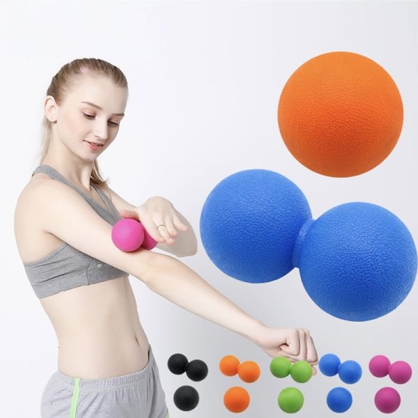Yoga Peanut Massage Ball For Trigger Point Therapy Relieve Sore Muscles Improve Mobility Recover Faster Texture Compact Travel-Friendly
