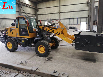Chinese mini front wheel loader with snow sweeper attachments loader broom