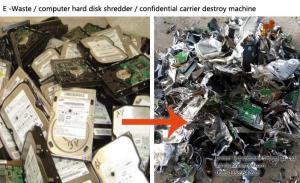 Buy cheap e-waste shredder, confidencial carrier destroy machine, computer shredder, hard disk crusher, CD shredder, DVD shredder product