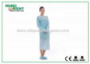 Buy cheap Anti-Dust Blue Disposable use Protective Gowns with thumb cuffs/Safety Protective Clothing product