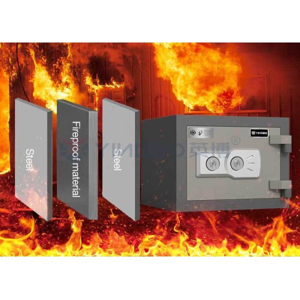 File Storage Box Fireproof Safe Box Solid Steel Double Keys Lock