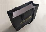 Recyclable Black Paper Shopping Bags Boutique Imprinted Sturdy Delicate