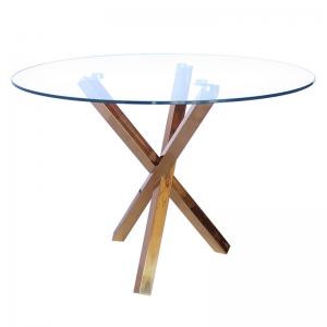 China Marble Polished Luxury Modern Dining Tables In Silver Rose Gold Color on sale
