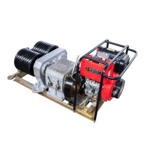 Double Capstan Cable Pulling Winch 18KN 40KN Cable Drum Winch