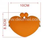 Hot Fashionable Heart Silicone Coin Purse Wallet Promotional Lady Purse Children