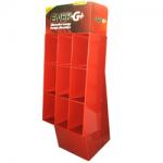 Red flooring POS Corrugated POP Displays for food, cosmetics, drug, gifts in