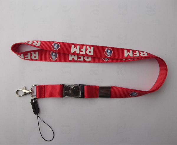 Heavy duty polyester neck lanyard with printed, 1mm thick heavy duty polyester lanyards,