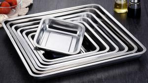 China Safe Stainless Steel Food Tray Plate Oven Smooth Polished 60*60*2cm on sale