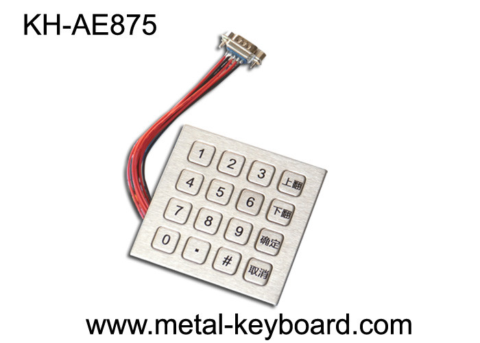 Buy cheap Custom Industrial Metal Kiosk Keyboard / Digital Keypad With 16 Keys product