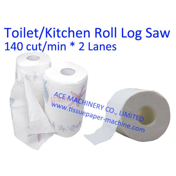 Double Lanes Logsaw Tissue Paper Cutting Machine