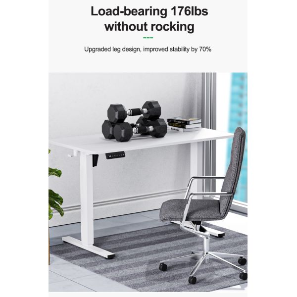 Adjustable Single DC Motor Sit Stand Desk for Home Office Electronic Metal Furniture
