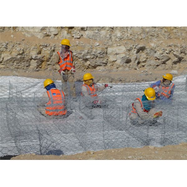 Pvc Coated / Galvanized Hexagonal Wire Mesh Gabion Basket For Retaining Wall
