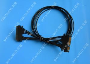 China 22 Pin Male to Female Hard Drive SATA Power Cable Black Slimline 20 Inch on sale