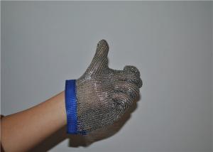 China Stainless Steel Mesh Safety Gloves , Kitchen Safety Meat Slicer Gloves on sale
