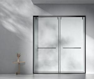 Buy cheap 58 Inch Frameless Shower Cabin Sliding Doors Tempered Glass Material product