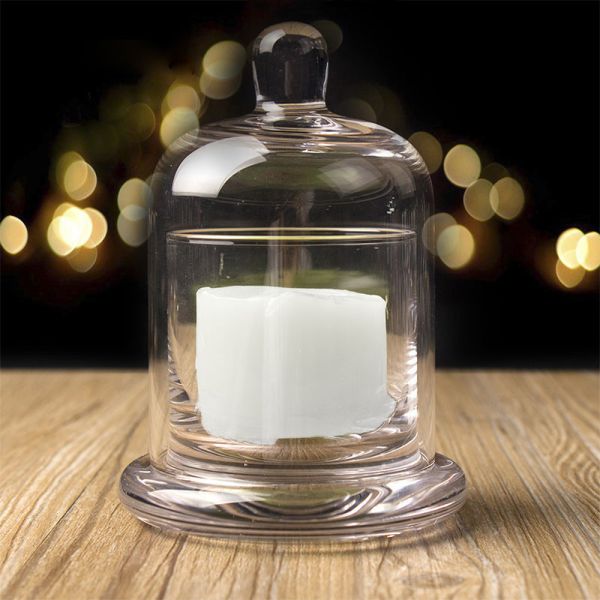Individual Decorative Glass Cylinder Candle Holder