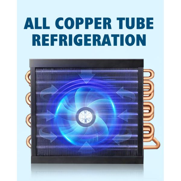 2200L 4 Door Stainless Steel Freezer Combination Glass Display Chiller