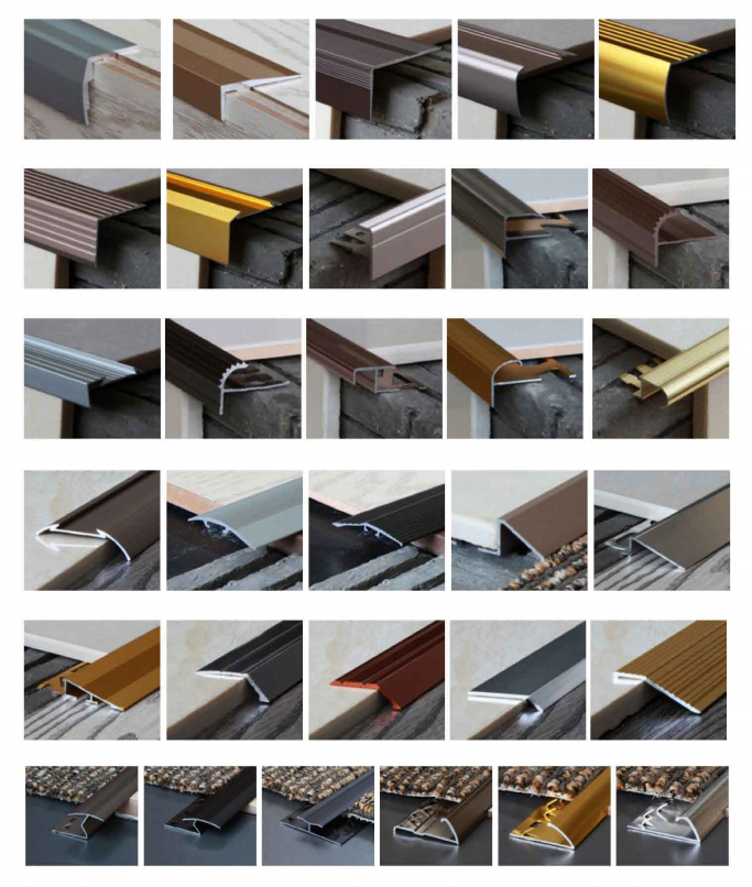 Durable Angle Line Floor Strip Aluminum Wall Corner Edge Floor Transition Accessories