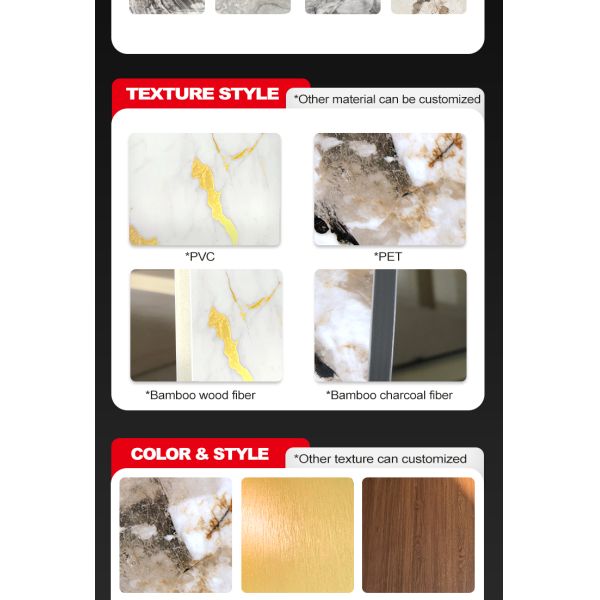 Hot Sale Marble Wood Veneer Panel High Gloss Gilt Decorative Siding Waterproof Environmental For Indoor Living Room Background Wall