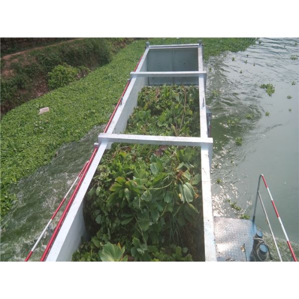 2000m2 1m Automatic Aquatic Weed Harvester Cutting Machine River Cleaning Boat