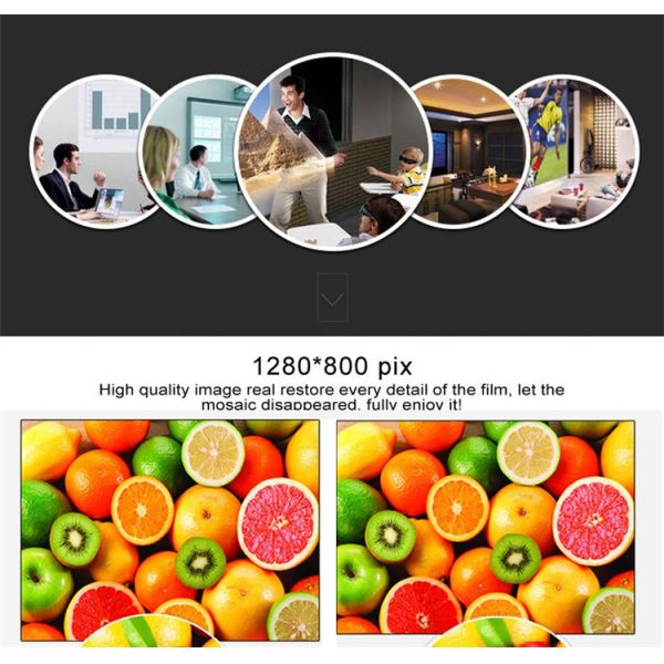 2018 New Design 3800Lumens Smart Android Led Projector 1080P 4K For Home Cinema