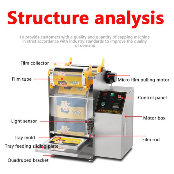 Stainless steel large commercial Box Sealer 2 Cups Sealing Machine Tape Fully Automatic Box Strapping Machine