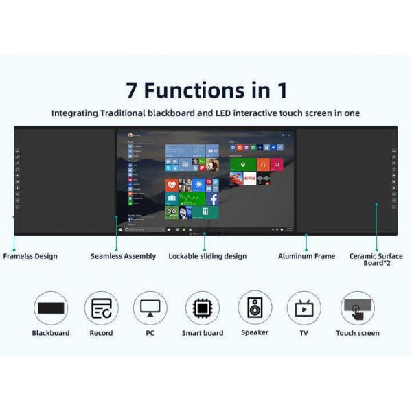 86 Inch Smart Digital Blackboard, School Teaching Blackboard With Projector