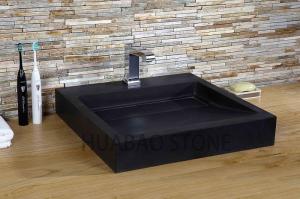 China Artisan Black Small Bathroom Sink Depth Customiable Faucet Decor Under Counter on sale
