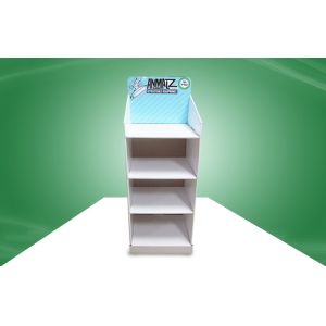 Four-shelf POP Cardboard Display Eco-friendly With Different Header Cards For