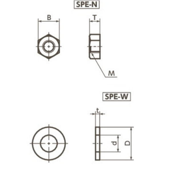 PEEK Plastic Hardware Products PTFE PP PPS PVC Nylon M4 Hexagon Nut