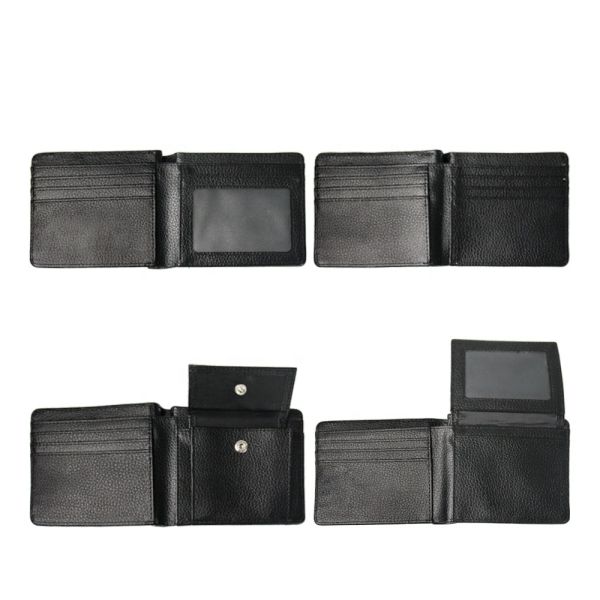 Sublimation Purse Blanks Pu Leather Flip Up Custom Leather Bifold Wallet
