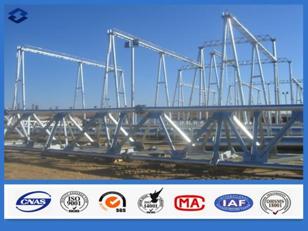 Quality Hot Dip Galvanized Electricity Transmission Substation Structure Steel Pole for sale