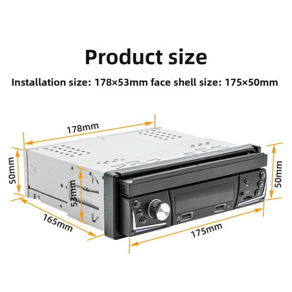 Creatall 7-Inch Retractable Screen All-in-One Wireless CarPlay Smart for Bluetooth Reverse Camera In-Car MP5 Player
