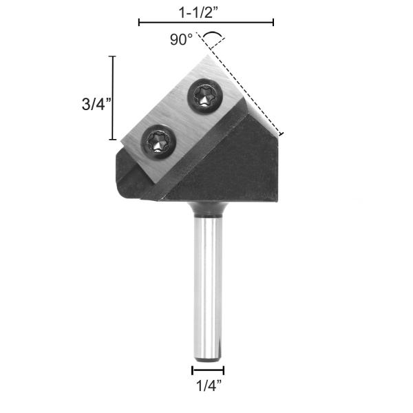 Durable Abandoned V-Knife 90 Degrees Helical Spiral Cutter Head Carbide Inserts 1/2 1/4 inch Shank Wood Planer