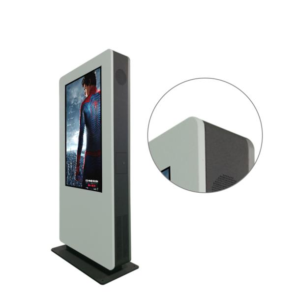 Sun Readable Floor Standing Lcd Advertising Display , Adjustable Lcd Ad Display Saving Energy