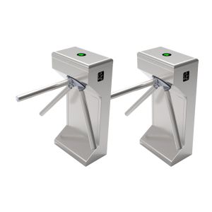 SS304 Casing Dry Contact / Relay Open Tripod Turnstile Gate