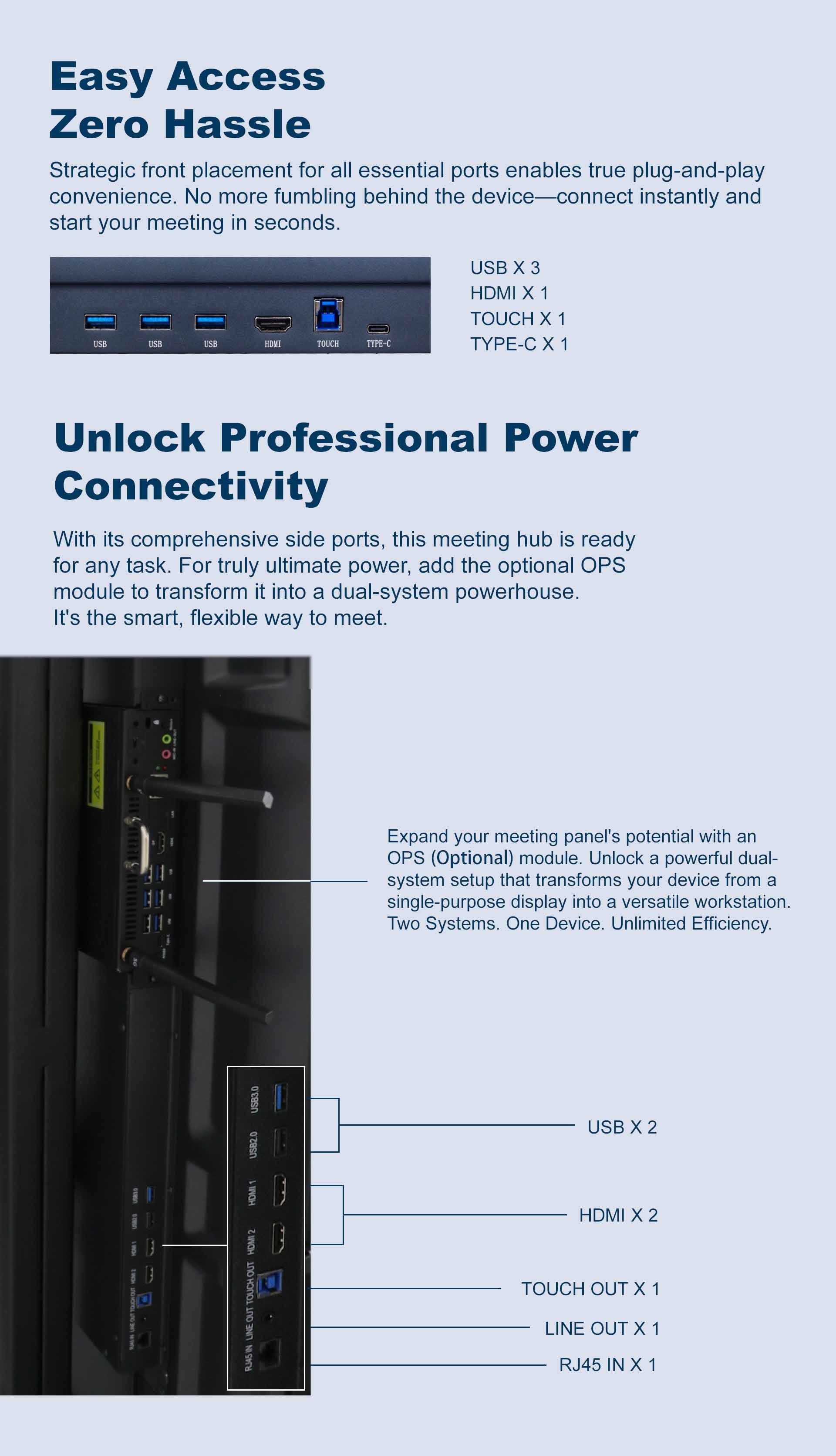 98 Inch Basic Interactive Flat Panel 4K Screen Touch Anti Glare 4G+32G