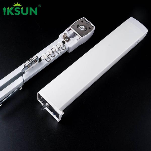 110V Motorised Electric Curtain Rail Track White Color For Room Windows