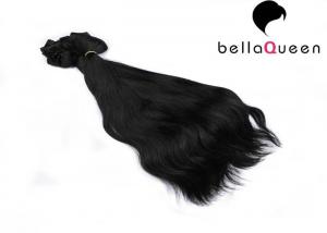 Professional Natural Black Clip In Hair Extension 15 Inch - 26 Inch Without Chemical