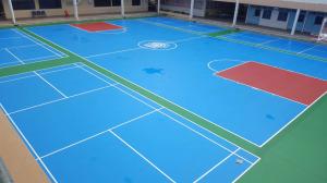 Buy cheap Synthetic Poured Urethane Gym Floor , Recycled Pulastic Sports Flooring product