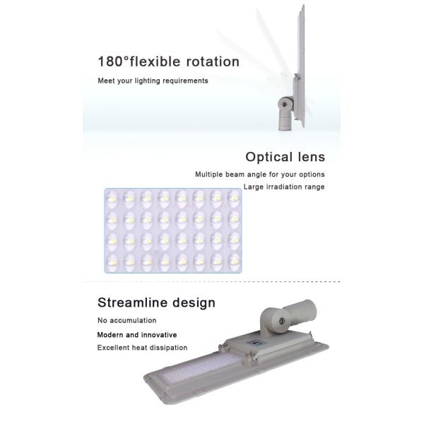 SMD3030 34000lm 200watt Solar Street Light With Lithium Battery