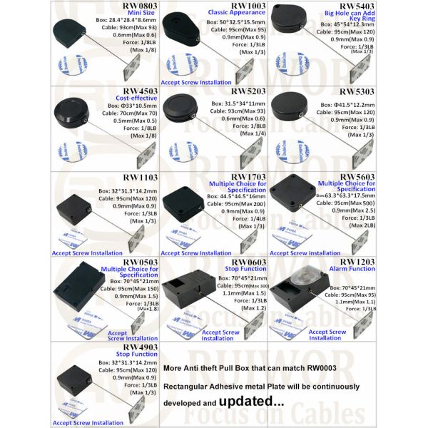 RW5403 Heart-Shaped Security Pull Box Plus 35X22mm Rectangular Adhesive Metal Plate