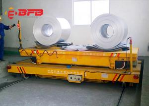Buy cheap Railway electric flat bed trailer for steel foil coils handling with V-frame product
