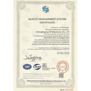 Zhangjiagang RY Electronic CO.,LTD Certifications