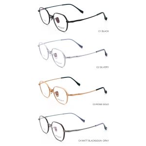 Various Colors Polygons IP Plating Bate Titanium Glasses Frames