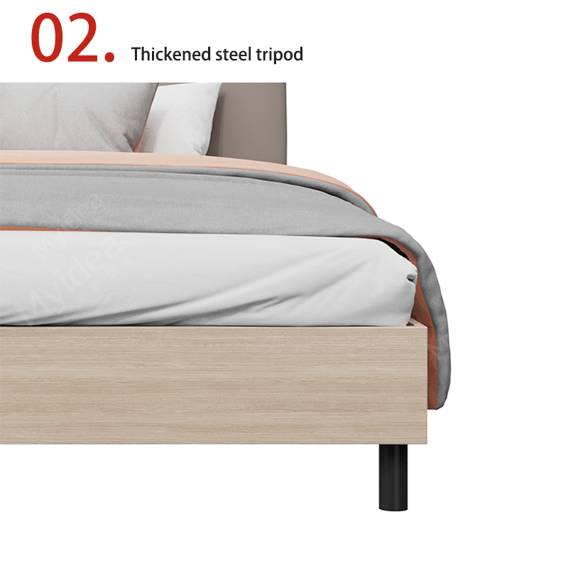 customization Single Soft and Comfortable Apartment Bed Board with Charging Port Convenient Single Bed Simple Homestay Bed