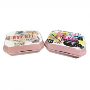 Buy cheap Small Travel Kit Cosmetic Tins Metal Box Eyeshadow Tins With Mirror And Pans product