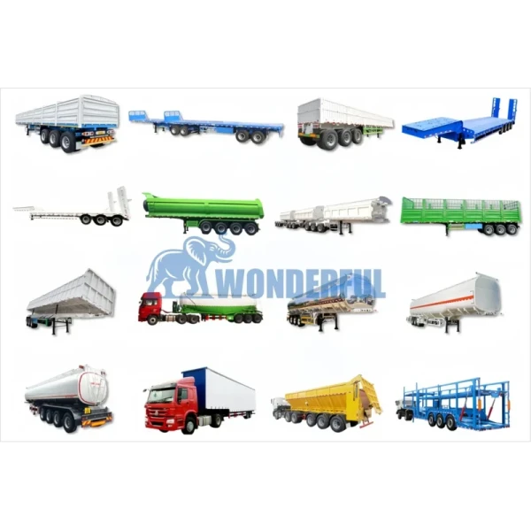 Full Compact Tractor 3 Axle Enclosed Rear Covered Construction Mining Engineering Hydraulic Fluid Open Top Dump Custom Heavy Duty Tipper Trailer