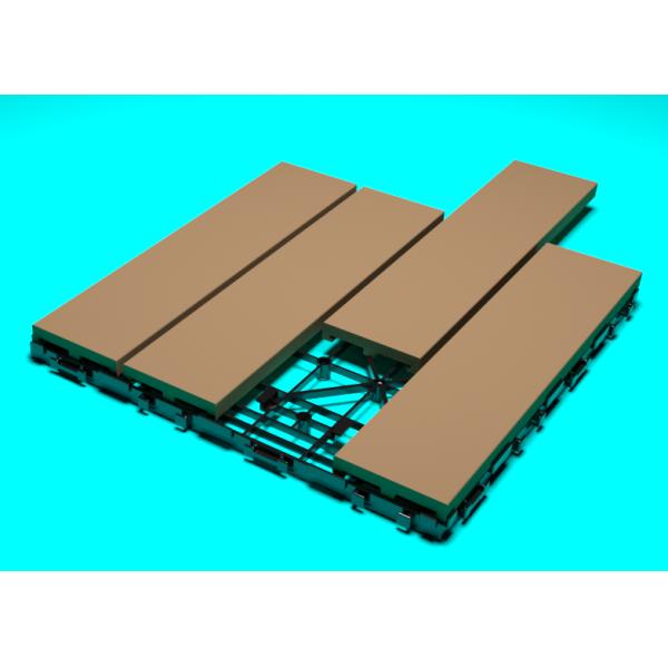 DIY Outdoor PVC Decking Co-extruded WPC Square Pool Deck Tiles for Plastic-Based Design